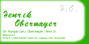 henrik obermayer business card